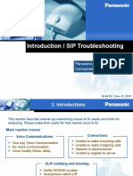 Introduction / SIP Troubleshooting: Panasonic Corporation Connected Solutions Company