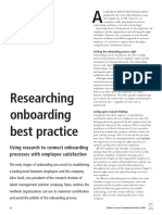 Researching Onboarding Best Practice: Using Research To Connect Onboarding Processes With Employee Satisfaction