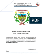 TDR 12 - CONSULTOR para Elaboraciob de Exp. Tecnico-Parque San Agustin