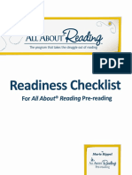 AAR Pre Reading Readiness Checklist PDF