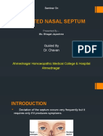 Deviated Nasal Septum: Ahmednagar Homoeopathic Medical College & Hospital Ahmednagar