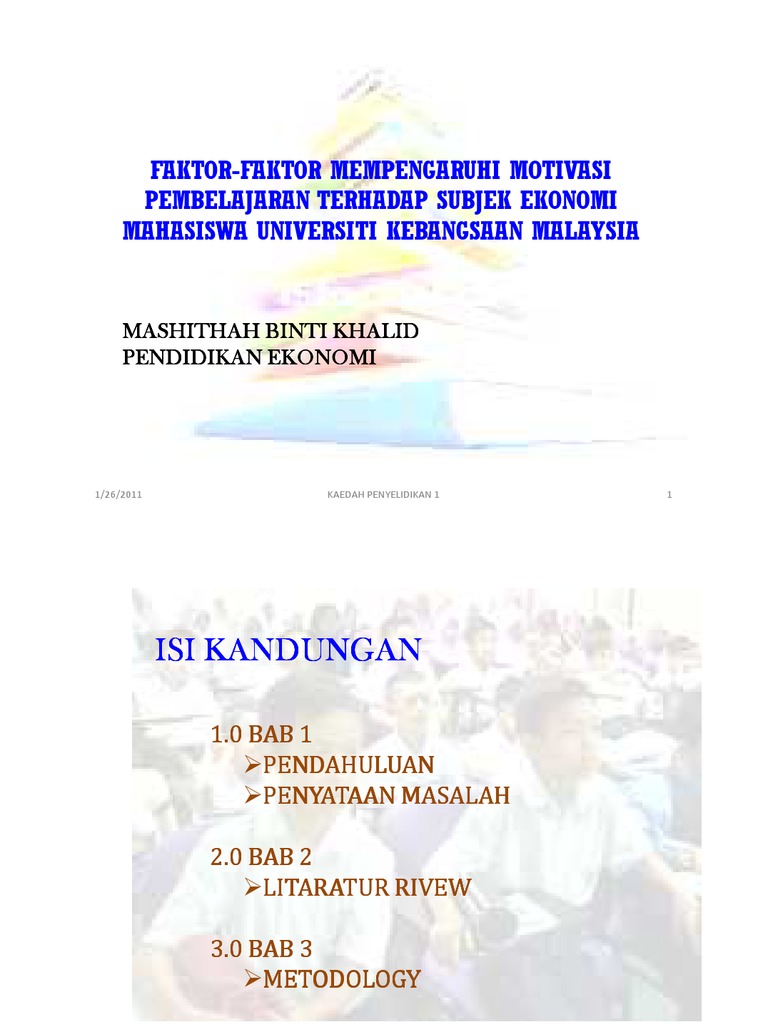 faktorfaktor yang mempengaruhi motivasi pembelajaran terhadap subjek