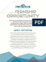 Internship Opportunity: About Nettantra