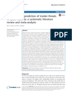 Detection and Prediction of Insider Threats To Cyber Security