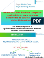 Normatividad en Salud Las Campañas y Patrocinio en Los Programas de Fomento de Salud Al Interior de Las Universidades