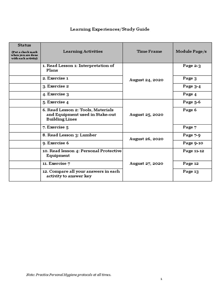 LO1. PrepareStake Out Building Lines Copy 1 PDF Lumber