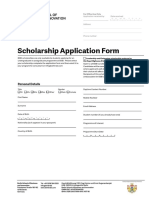 Scholarship Application Form: Personal Details