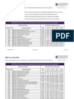 2020 undergraduate international student tuition fee rates