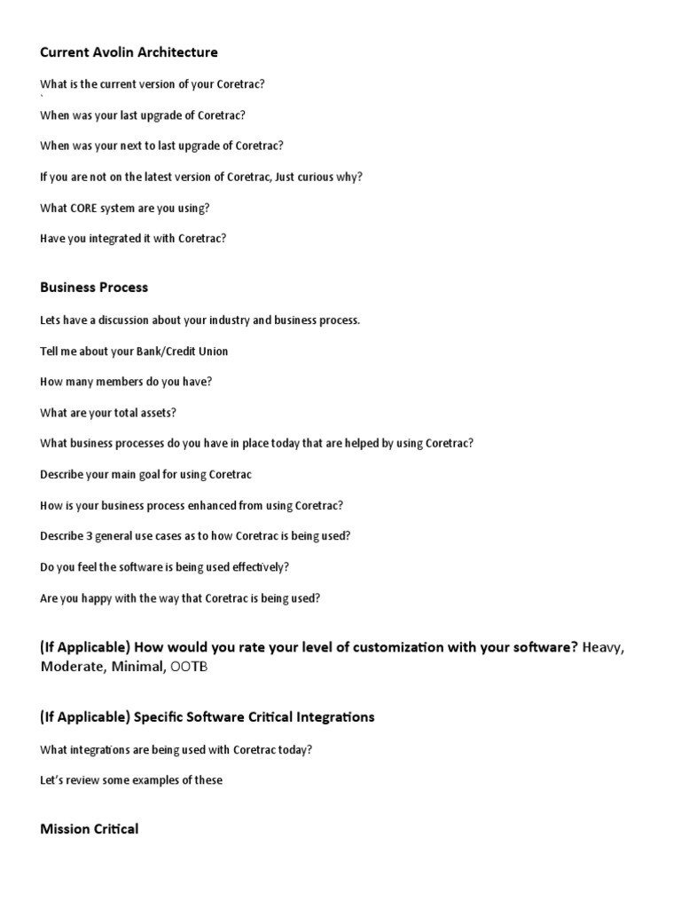 Coretrac User Feedback Survey | PDF | Business Process | Use Case