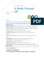 Diario de Radio Nacional Argentina 22-08-2020