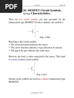 Mosfet Characteristics