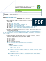 Lista Exercicios Distribuição Eletrônica