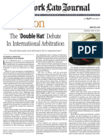 Double Hat: The ' Debate in International Arbitration