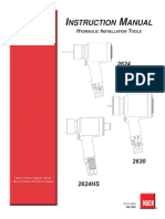 Nstruction Anual: Ydraulic Nstallation Ools