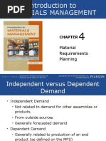 Material Requirements Planning: Introduction To Materials Management, 8e Introduction To Materials Management, 8e