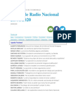 Diario de Radio Nacional Argentina 28-08-2020