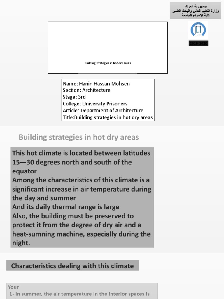 Building Strategies for Hot Dry Climates | PDF | Building Insulation ...