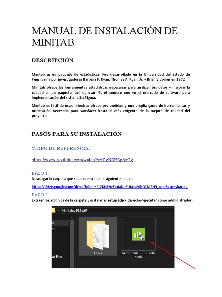 Manual de Instalación de Minitab PDF