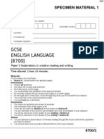 Specimen QP - Paper 1 AQA English Language GCSE-1