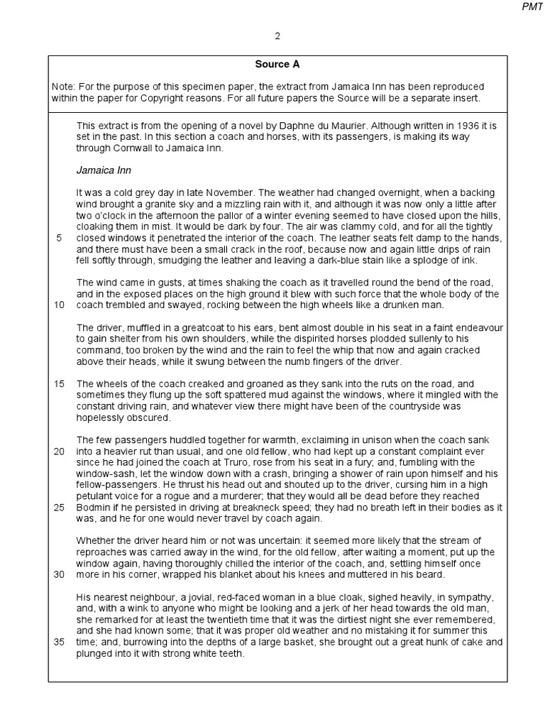 Specimen QP - Paper 1 AQA English Language GCSE-2 | PDF | Weather | Nature