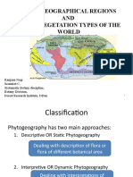 Phytogeographical Regions AND Major Vegetation Types of The World