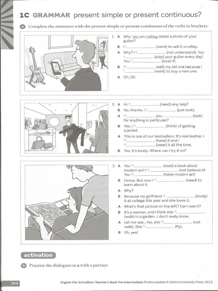 Present Simple and Continuous PDF | PDF