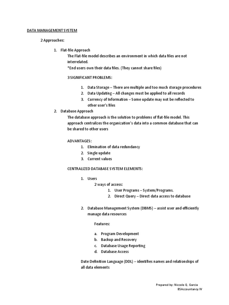 Data Management System | PDF | Databases | Backup
