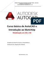 Curso básico de AutoCAD e Introdução ao SketchUp