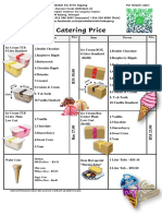 Catering Price: Item Flavour Item