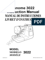 Manual Maquina Coser Janome 3022  