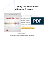 (PDF) The Art of Public Speaking by Stephen E Lucas