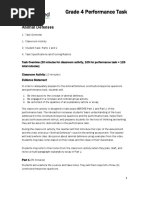 Grade 4 Performance Task | PDF | Educational Assessment | Rubric (Academic)