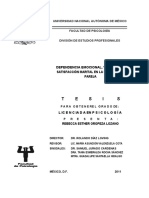 T E S I S: Dependencia Emocional, Violencia Y Satisfacción Marital en La Relación de Pareja