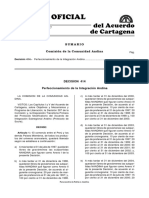 Decisión 414 Perfeccionamiento Integración Andina