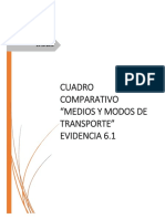 Evidencia 6.1 Cuadro Comparativo "Medios y Modos de Transporte"