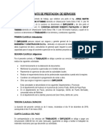 Modelo de Contrato de Prestacion de Servicios