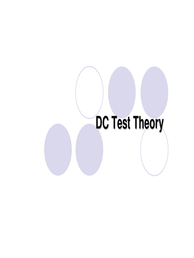 Dc Test Theory Pdf Pdf Electromagnetism Manufactured Goods