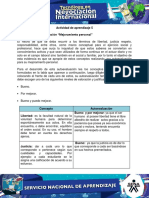 Actividad de Aprendizaje 5 - Evidencia 1 Autoevaluación "Mejoramiento Personal PDF