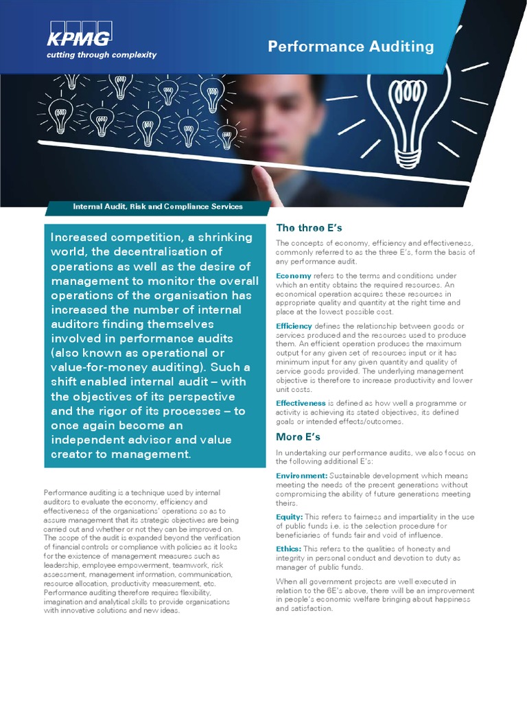 Performance Auditing: 6E Framework Insights | PDF | Internal Audit | Audit