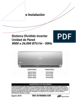 Mini Splits Inverter - Manual de Instalación (Español)