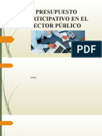 Presupuesto Participativo en El Sector Público