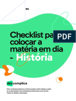 Checklist para Colocar A Matéria em Dia - História PDF