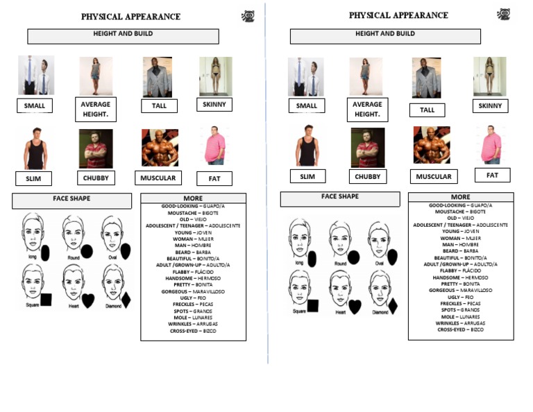 Physical Appearance Physical Appearance: Height and Build Height and ...