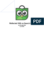 Reflected XSS on Search Page