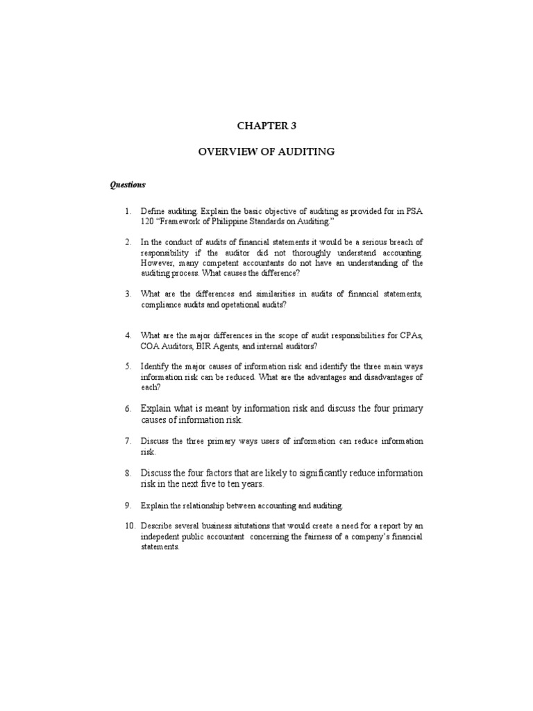 Auditing Overview and Key Concepts | PDF
