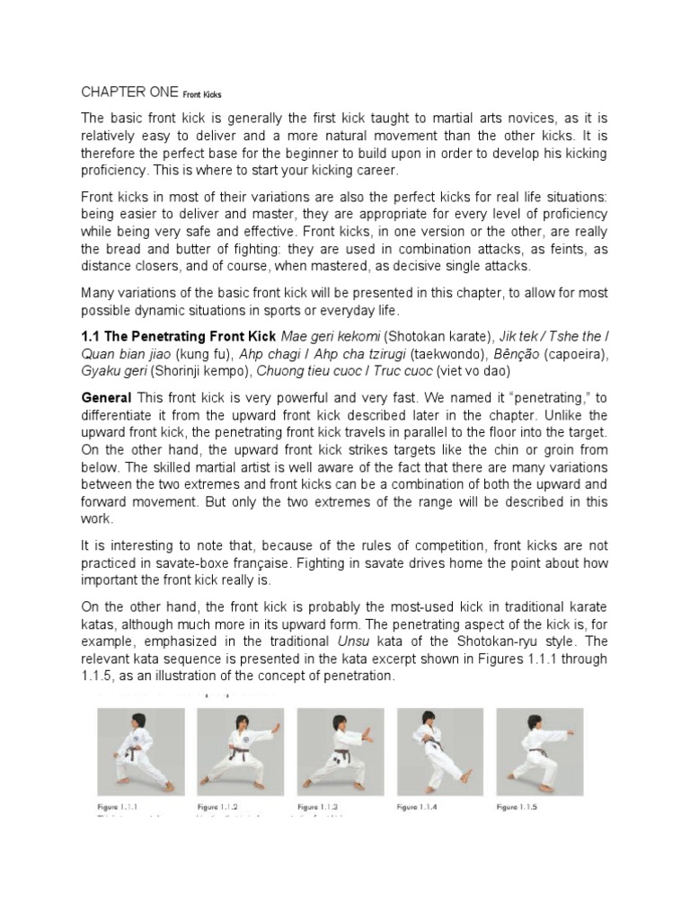 Mastering Front Kick Techniques | PDF | Combat | Individual Sports