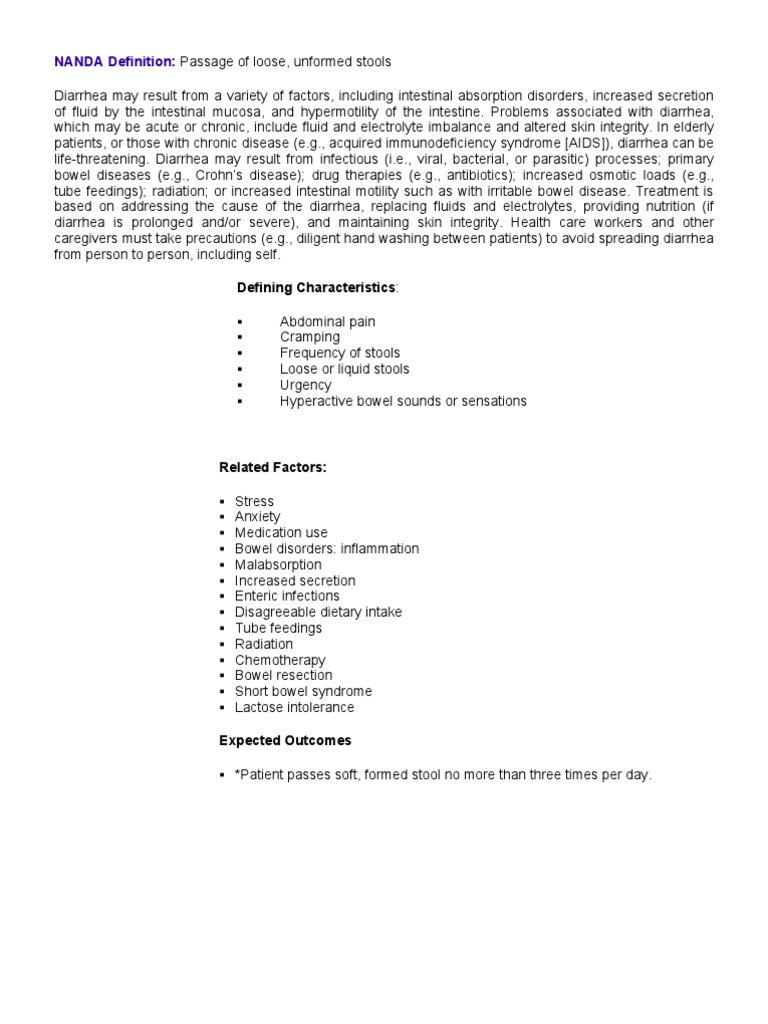 Diarrhea | PDF