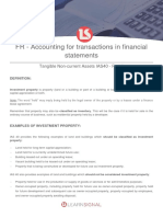 FR - Accounting For Transactions in Financial Statements: Tangible Non-Current Assets IAS40 - Part 1