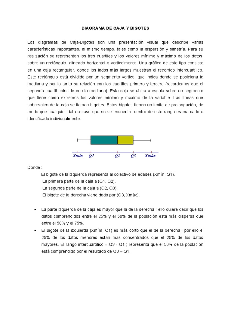 DIAGRAMA DE CAJA Y BIGOTES Normalidad y Homogenidad | PDF | Cuantil |  Enseñanza de matemática, image size:768x1024