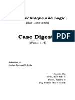 Case Digests: Legal Technique and Logic